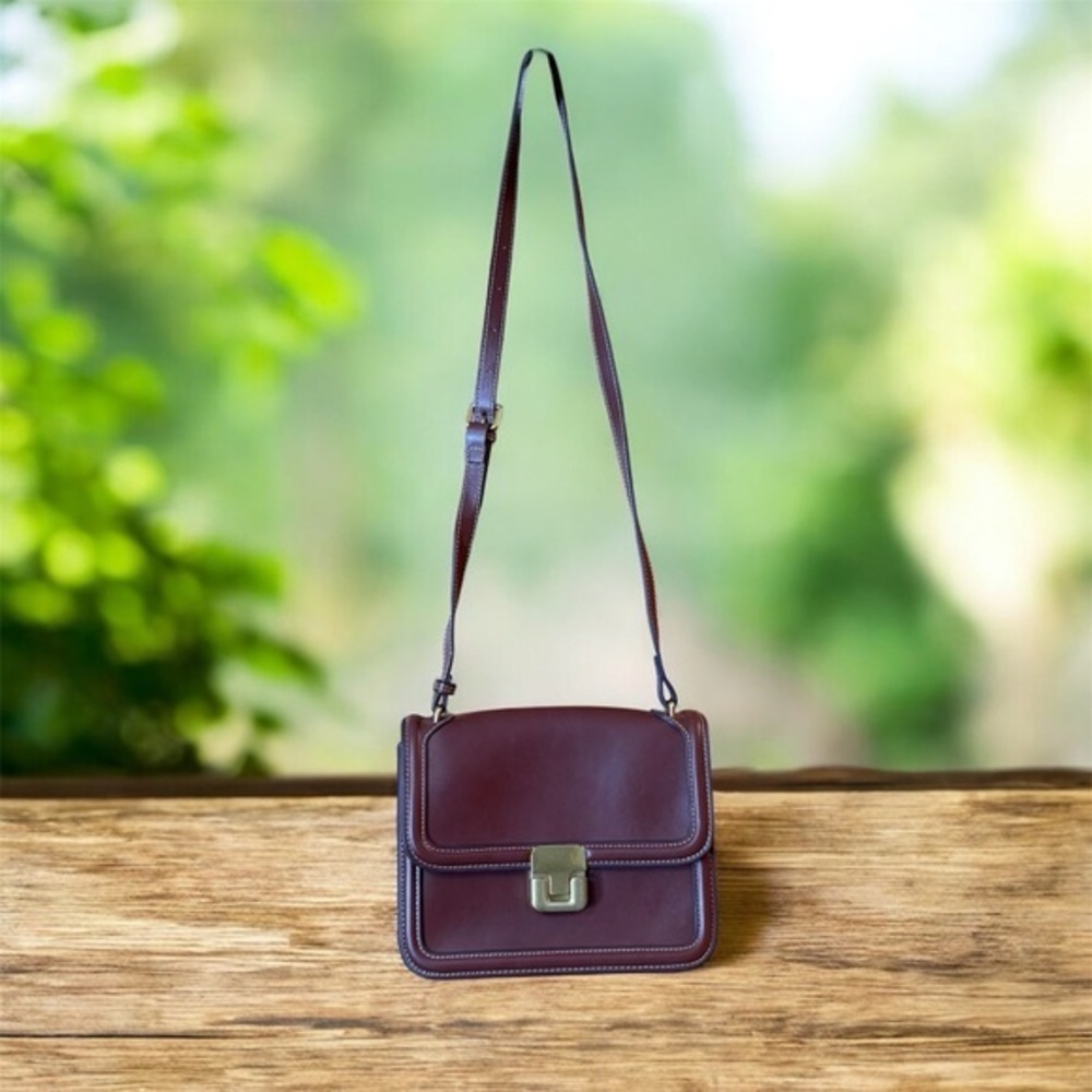 Mango Brown Flap Crossbody Bag Quiet Luxury Gold Hardware